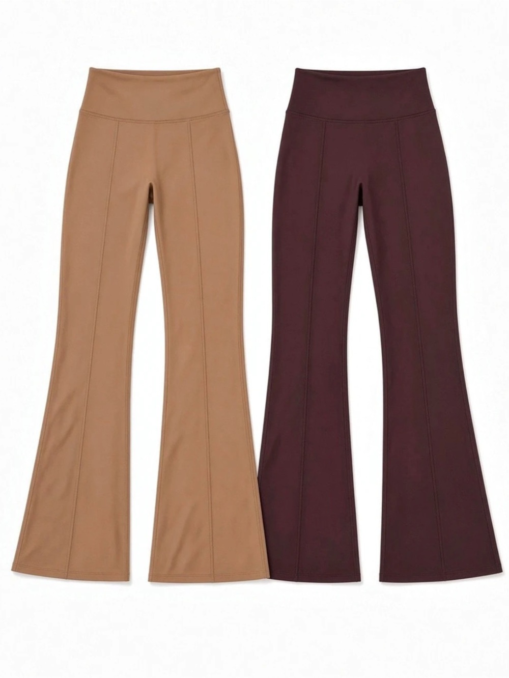 Pink Winter Performance Flare Leggings Flare Leggings in Brown & burgundy XS NWT
